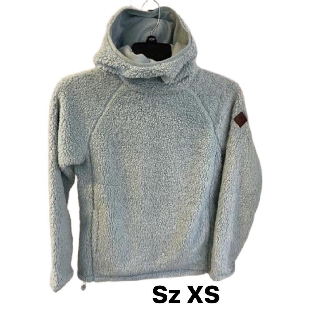 Burton Lynx Sherpa Hoodie Pullover Mint Womens Sz XS